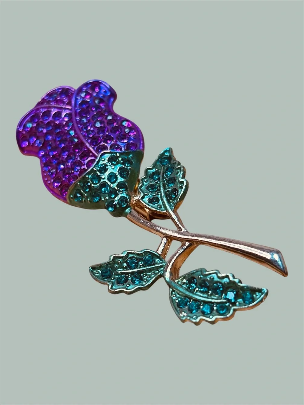 140 Crystal Rose Brooch